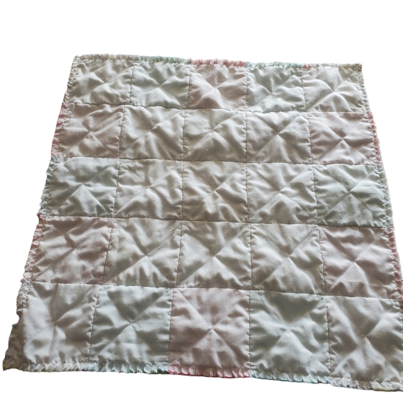 NEW Homemade Newborn Rag Quilt/ Doll Blanket/Pet Quilt/Security - Picture 9 of 10